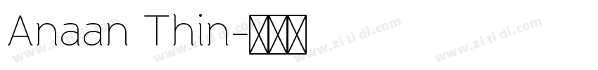 Anaan Thin字体转换